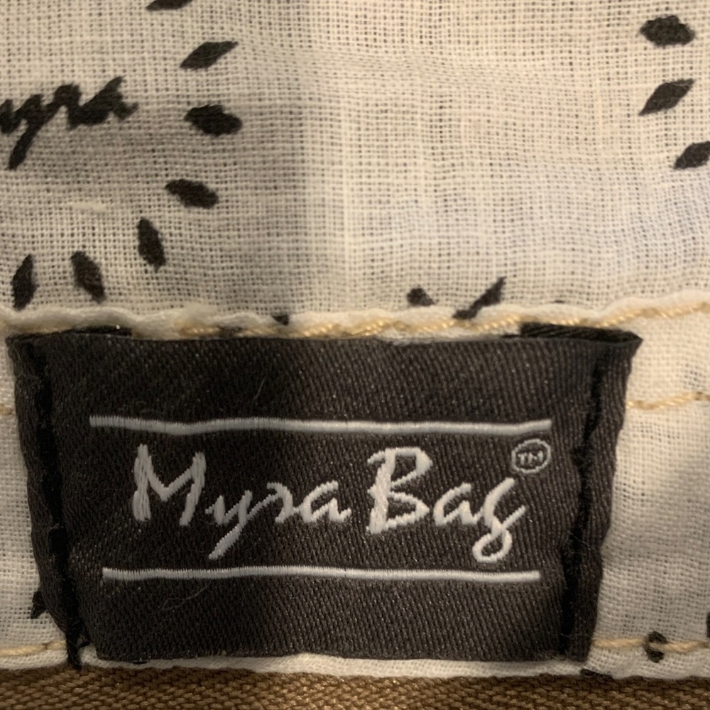 Myra Brown and Cream unique Floral Women's Bag - Picture 2 of 3